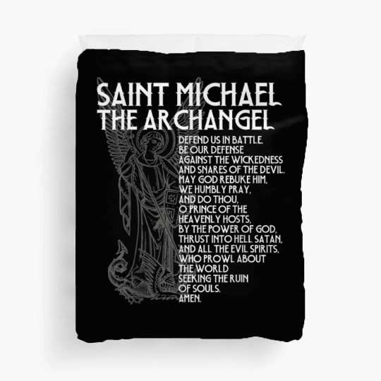 Saint Michael the Archangel Prayer Catholic Tradit Duvet Covers