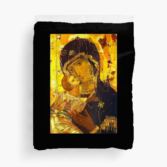 Theotokos Icon Our Lady of Vladamir Mother God Vir Duvet Covers