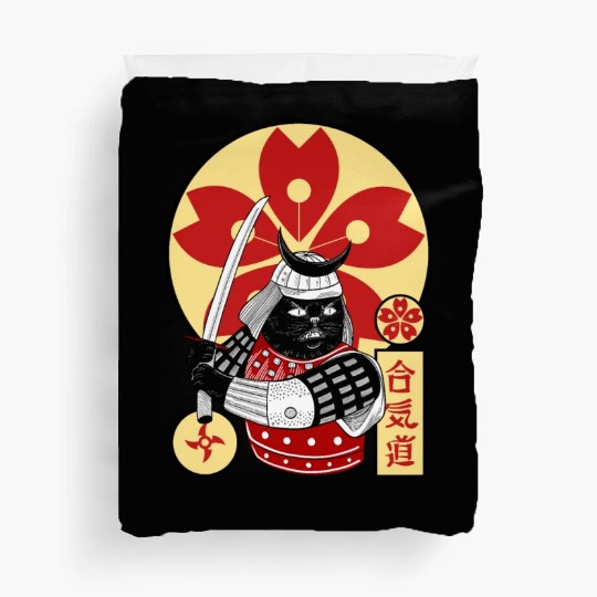 Samurai Cat Duvet Covers