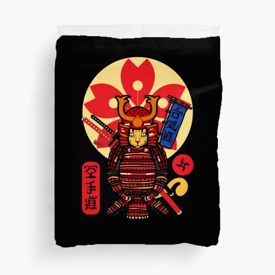 Samurai Cat Duvet Covers