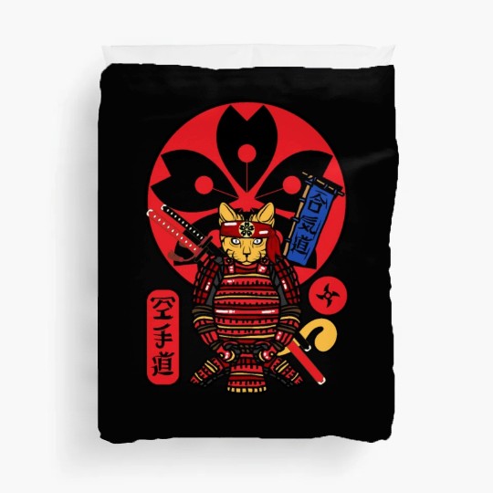 Samurai Cat Duvet Covers