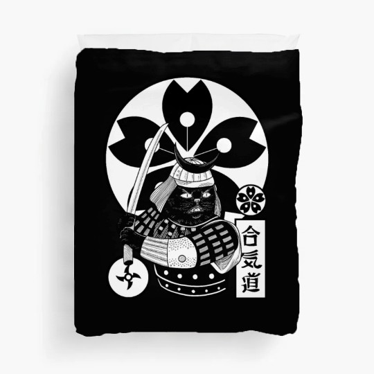 Samurai Cat Duvet Covers