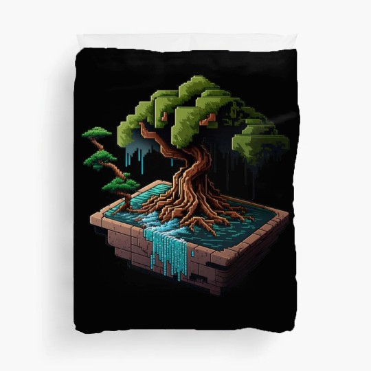 8 Bit Bonsai Tree Duvet Covers