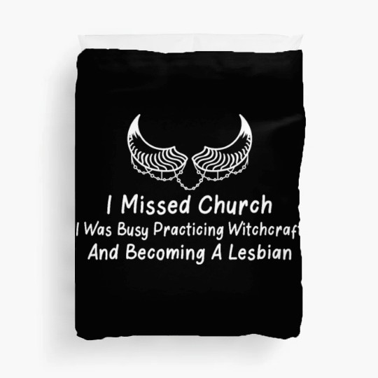 Miss Church Practice Witchcraft Funny Lesbian Devi Duvet Covers