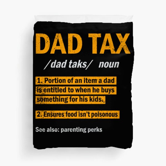 Vintage Dad Tax Definition Men Funny Father's Day Duvet Covers