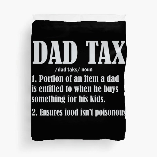 Vintage Dad Tax Definition Men Funny Father's Day Duvet Covers