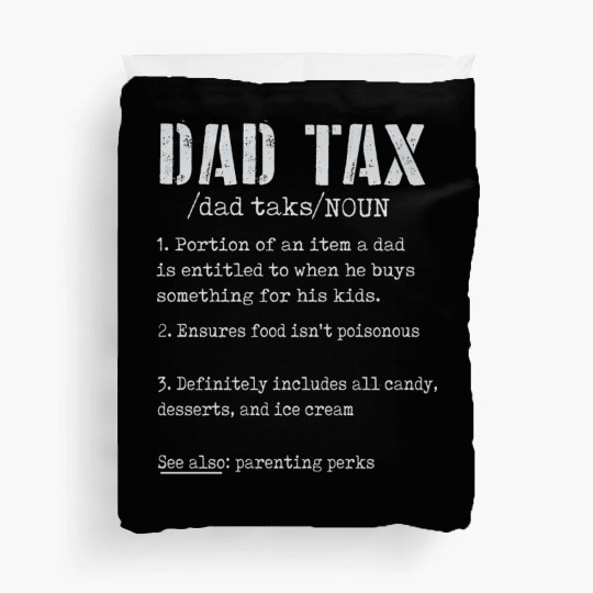 Vintage Dad Tax Definition Men Funny Father's Day Duvet Covers
