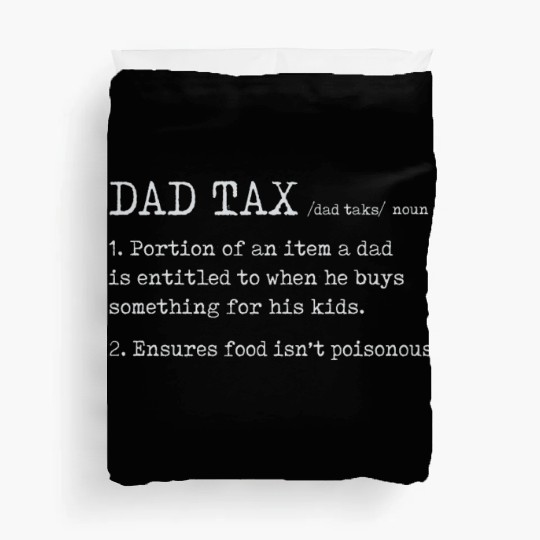 Vintage Dad Tax Definition Men Funny Father's Day Duvet Covers