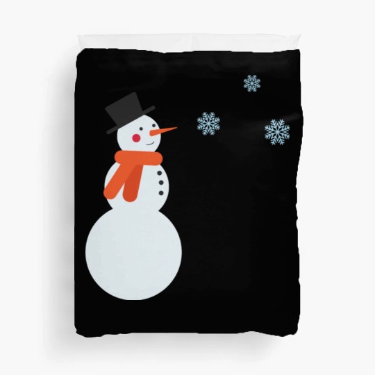 Snowman and snowflakes Duvet Covers