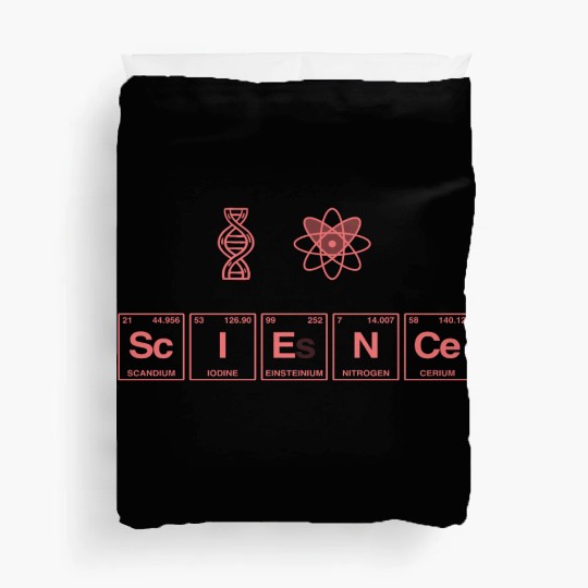 I LOVE SCIENCE - Periodic Table of Elements Duvet Covers