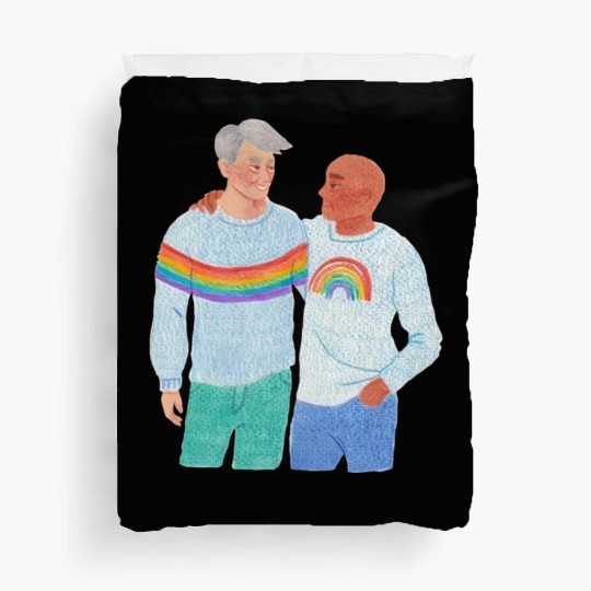 lesbian lgbtq pride valentine day 2022 valentines Duvet Covers