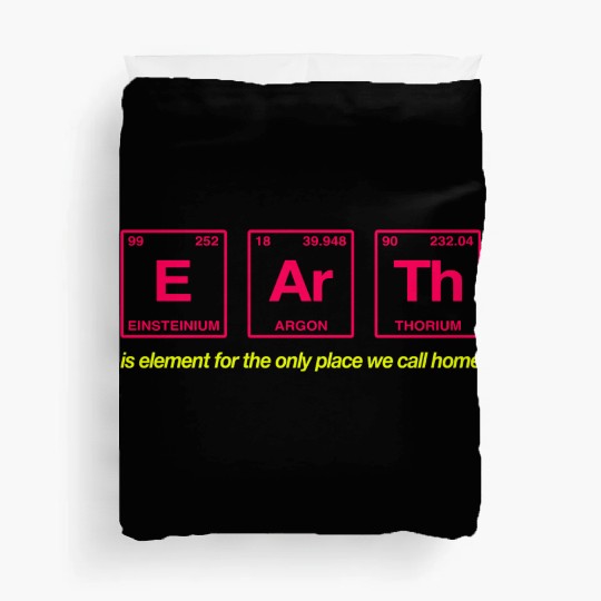 EARTH - written in elements of the periodic table Duvet Covers