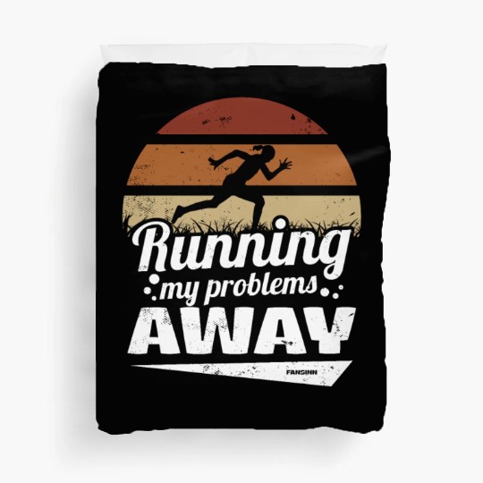 Run jogging sport race training gift Duvet Covers