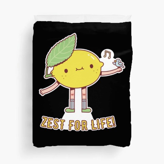 Cute Lemon and Bird Zest For Life Duvet Covers