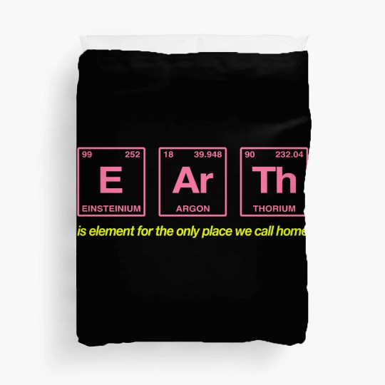EARTH - written in elements of the periodic table Duvet Covers