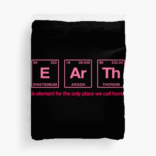 EARTH - written in elements of the periodic table Duvet Covers