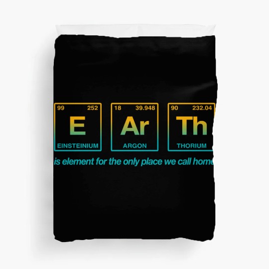 EARTH - written in elements of the periodic table Duvet Covers