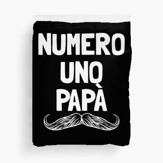 Numero Uno Papa Italian Dad Father's Number 1 Dad Duvet Covers