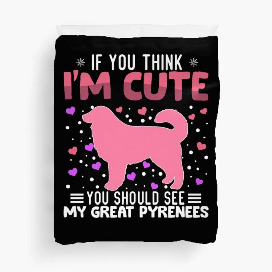 Great Pyrenees Heart Valentine's Day Animal For Duvet Covers