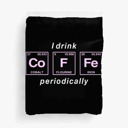 COFFEE - with elements of the periodic table Duvet Covers