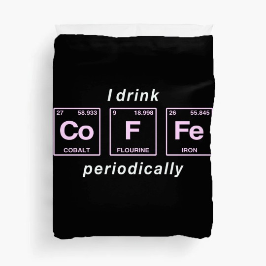 COFFEE - with elements of the periodic table Duvet Covers