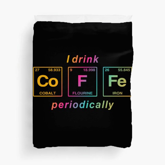 COFFEE - with elements of the periodic table Duvet Covers