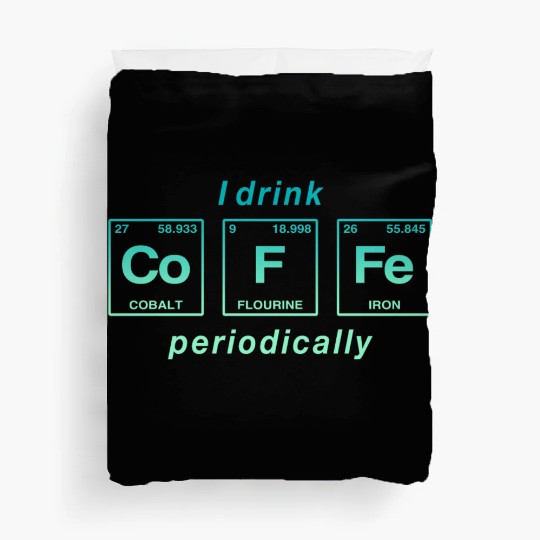 COFFEE - with elements of the periodic table Duvet Covers
