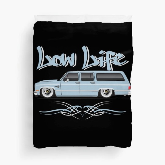 low life Light Blue Duvet Covers
