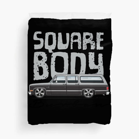 square body Light Silver Duvet Covers