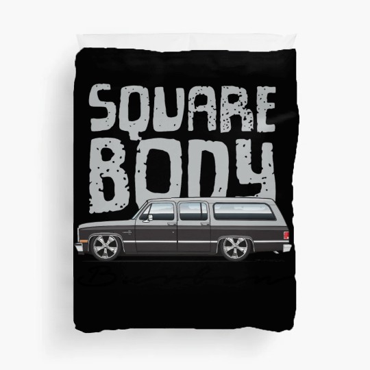 square body Light Silver Duvet Covers