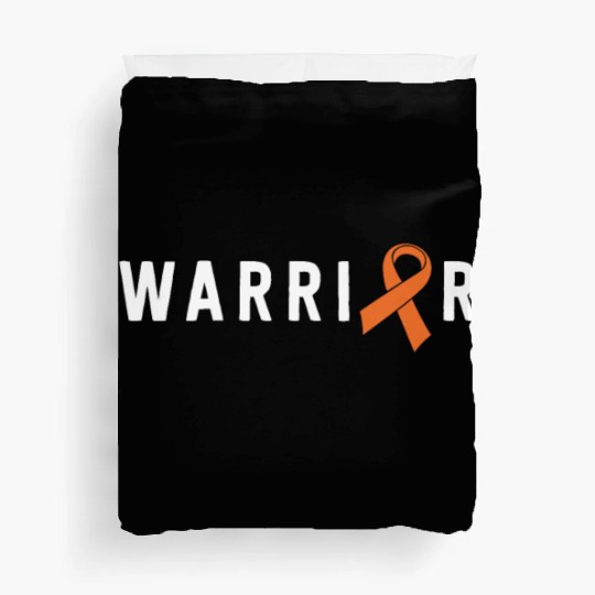 Leukemia Warrior Lymphoma Cancer Orange Ribbon Duvet Covers
