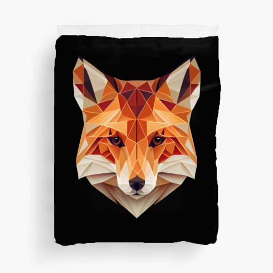Fox Polygon Wild Animal Lover Wildlife Zookeeper Duvet Covers