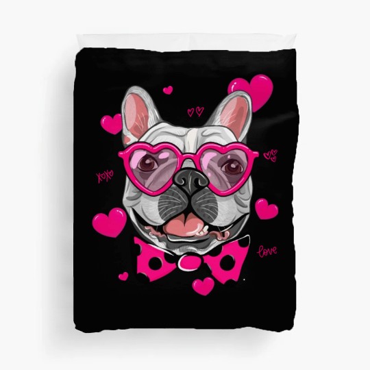 Pug Valentines Day For Pug Dog Lover and Pug Owner Duvet Covers