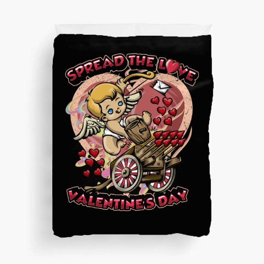 Spread The Love Cupid Arrow Heart Duvet Covers
