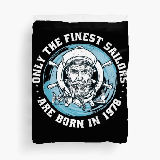 Sailors Sailboats Vintage 1978 Birthday fun Duvet Covers