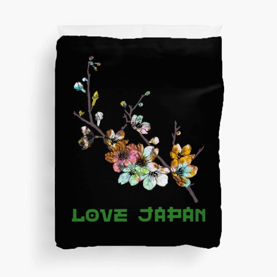Cherry Blossom Sakura Tree Symbol Word Kanji Love Duvet Covers