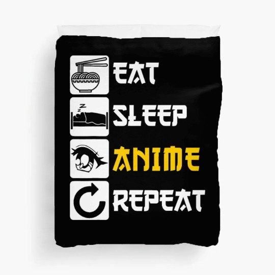 Eat Sleep Anime Repeat | Manga Japan Saying Cospla Duvet Covers