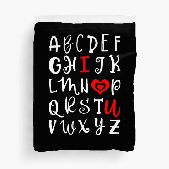 Alphabet I Love You Duvet Covers