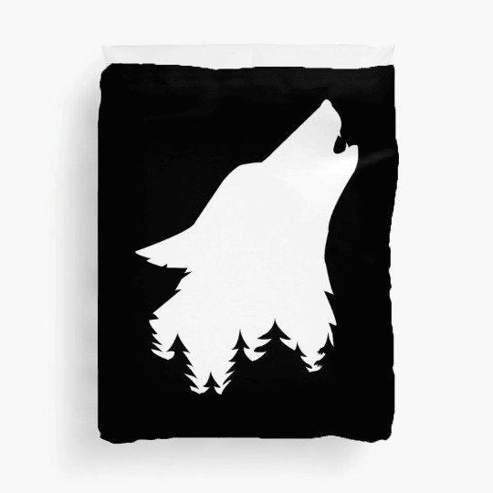 Great White Wolf for Forest Duvet Covers