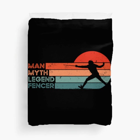 Retro Fencing & Fencer Duvet Covers