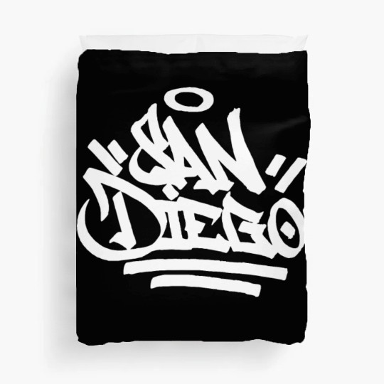 San Diego City Graffiti Street Art Handstyle USA H Duvet Covers
