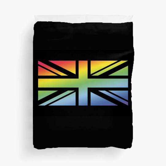 Union Jack / Rainbow Flag (Britain / UK / Poster) Duvet Covers