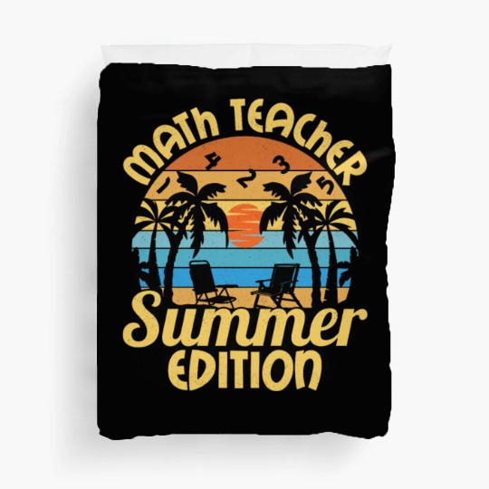 Math Teacher Educational Rockstar Education School Duvet Covers