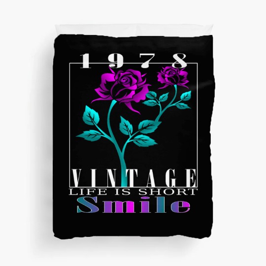 1978 Born Vintage Rose Gift Duvet Covers
