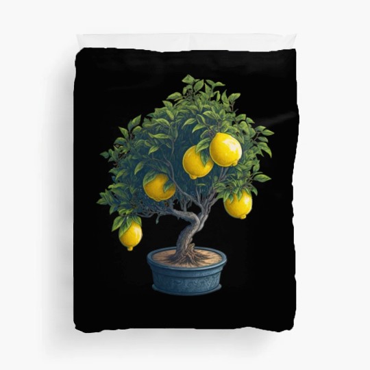 Lemon Bonsai Tree Duvet Covers