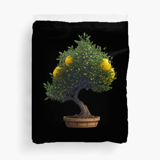 Lemon Bonsai Tree Duvet Covers