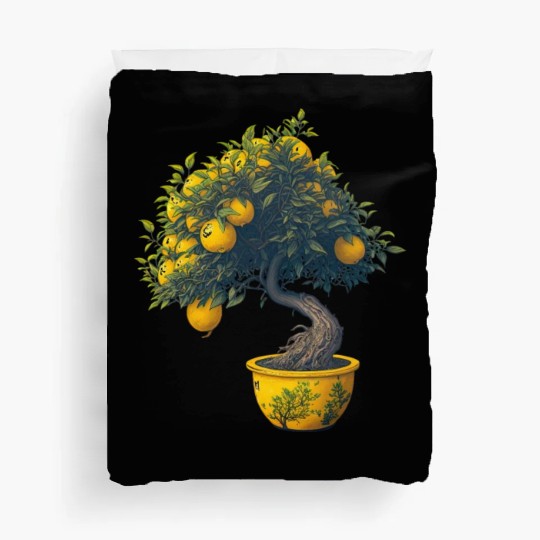 Lemon Bonsai Tree Duvet Covers