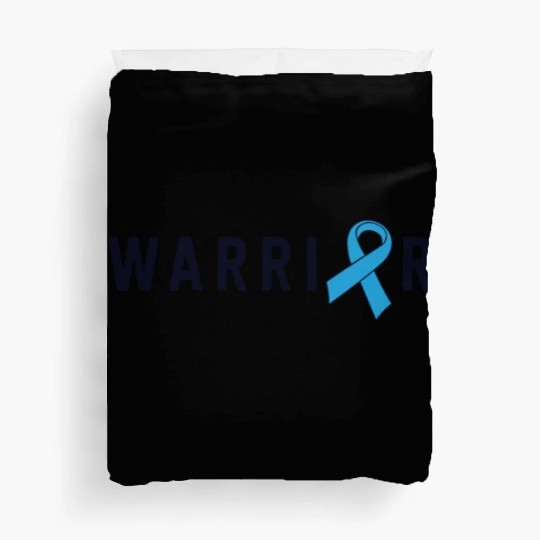 Prostate Cancer Warrior Light Blue Ribbon Dad Duvet Covers