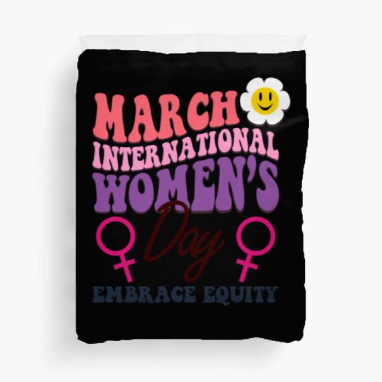 International Women's Day 2023 Theme Embrace Equit Duvet Covers