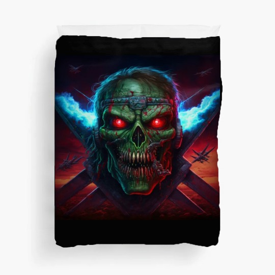 ZOMBIE IRON MAIDEN (version 14) Duvet Covers